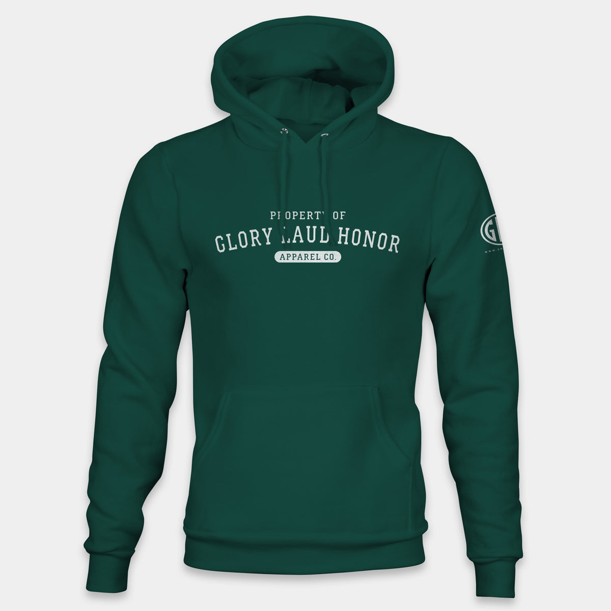 Faith Family Team Pullover Hoodie - Evergreen and Yellow