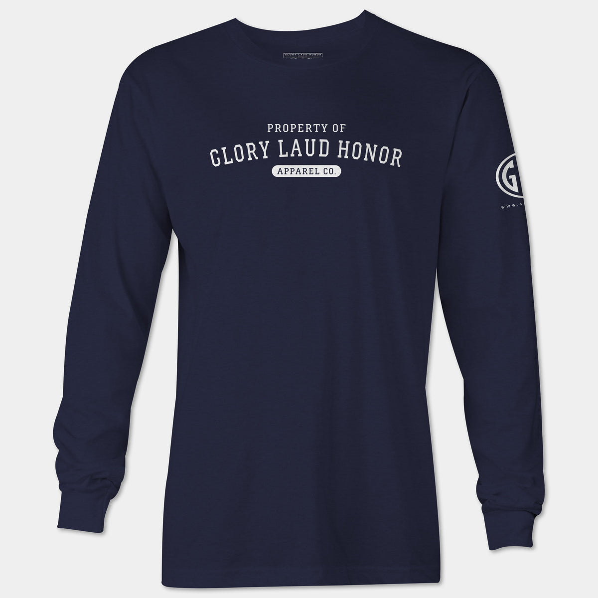 Faith Family Team Long Sleeve T-Shirt - Navy and Red