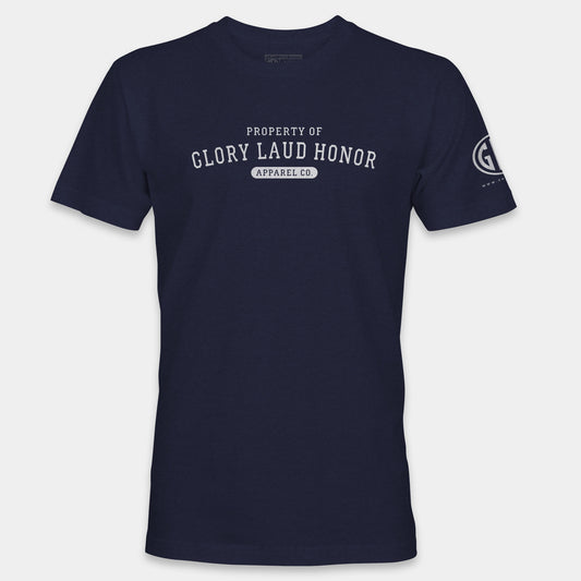 Faith Family Team Crew Neck T-Shirt - Navy and Red