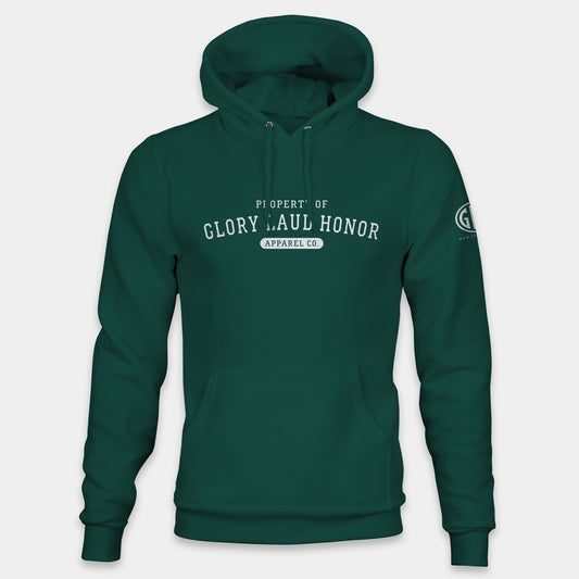 Faith Family Team Pullover Hoodie - Evergreen and Yellow