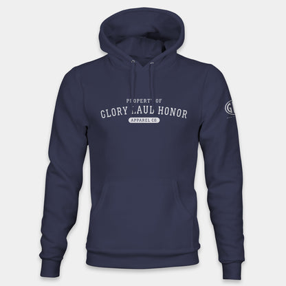 Faith Family Team Pullover Hoodie - Navy and Red