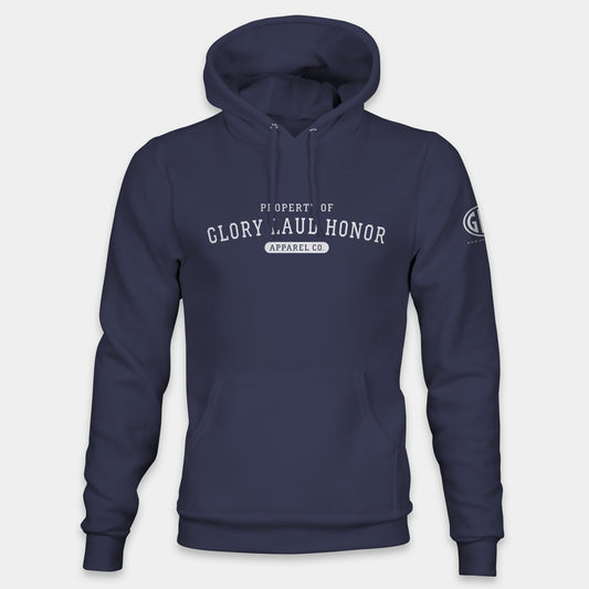 Faith Family Team Pullover Hoodie - Navy and Red