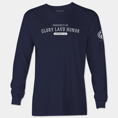 Faith Family Team Long Sleeve T-Shirt - Navy and Red
