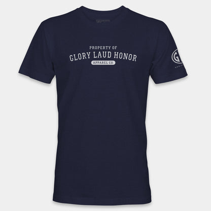 Faith Family Team Crew Neck T-Shirt - Navy and Red